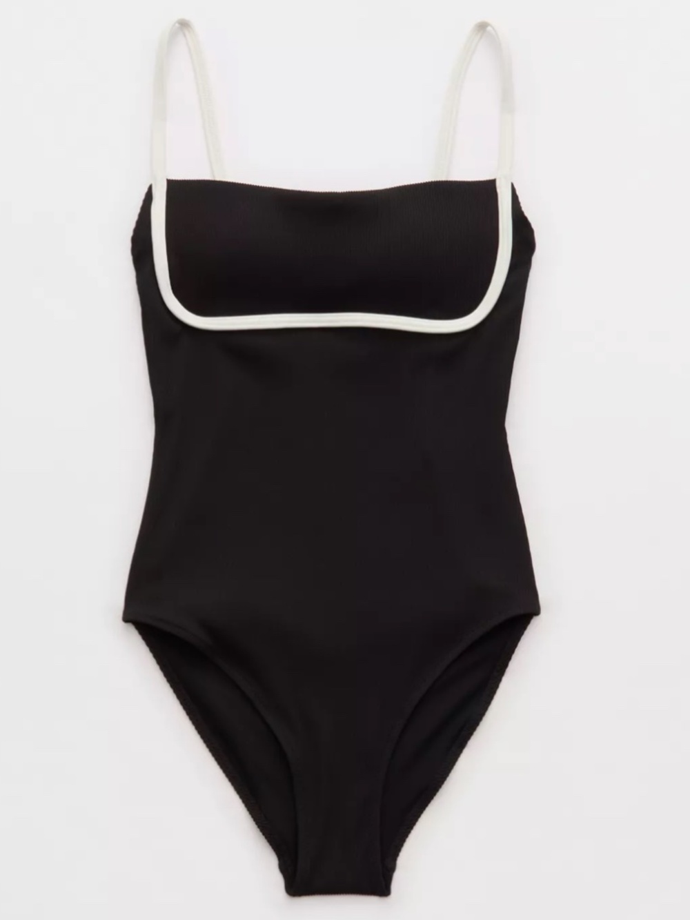 Sexy Casual Black & White Beach  Women's Bandeau One-Piece Sw